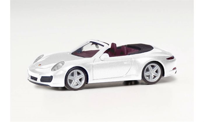 Herpa 038843-002 PORSCHE 911 CARRERA 2 CABRIO, CARRARAWEISS METALLI, H0 