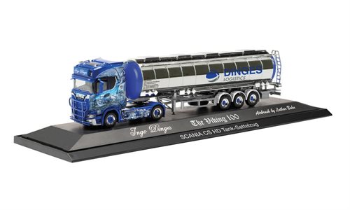 Herpa 122276 SCANIA CS 20 HD JUMBOTANK-SATTELZUG „INGO DINGES“ (RHEINLAND-PFALZ/GRÜNSTADT), H0 