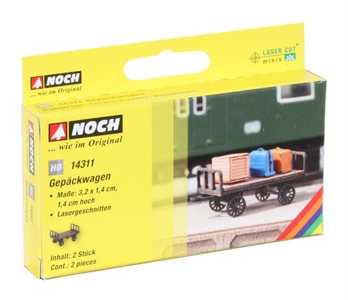 Noch 14311 Gepäckwagen, 2 Stück, lasergeschnitten, H0