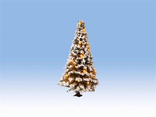 Noch 22120 Weihnachtsbaum mit 20 LED-Lichtern, 8 cm hoch, 0, H0, TT, N