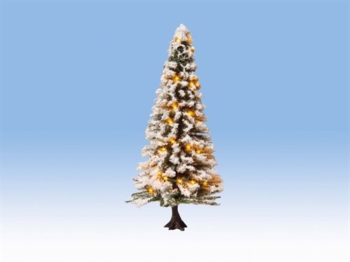 Noch 22130 Weihnachtsbaum mit 30 LED-Lichtern, 12 cm hoch, 0, H0, TT