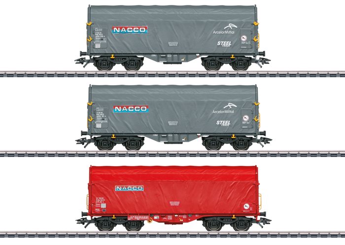 Märklin 47224 Drei kurze Planenwagen, Nacco, NL, Epoche VI