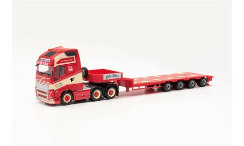 Herpa 316354 VOLVO FH 16 GL. XL 2020 6X4 SEMITIEFLADE-SATTELZUG „TORBEN RAFN“ (DÄNEMARK/SOMMERSTED), H0