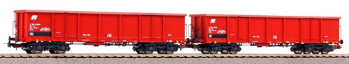 Piko 58382 Doppel-Güterwagen-Set, mit offenen Waggons, EAOS, FS, Ep. V