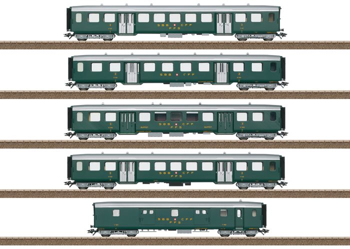 Trix 23134 Leichtstahlwagen-Set zur Ae 3/6 I kommende Neuigkeiten 2023