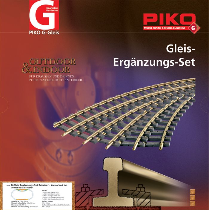 Piko 35300 Gleis Ergänzungs-Set Bahnhof, Spur G