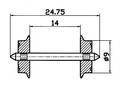 Roco 40195 Radsatz 9mm AC