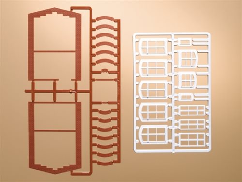 Auhagen 41615 Fensterrahmen und Fenster, H0