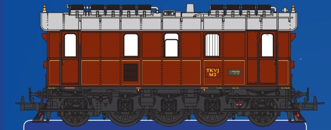 Heljan 42022 Frichs Firkant Troldhede-Kolding Eisenbahn TKVJ M3, Epoche IIIb, AC, KOMMT NEU 2025