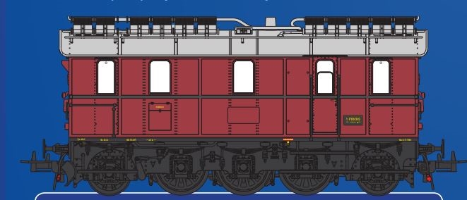 Heljan 42062 Frichs Firkant Aalborg Hvalpsund Eisenbahn AHB 3202 / Hjørring Privatbahn HP 15, IVa, AC, KOMMT NEU 2025