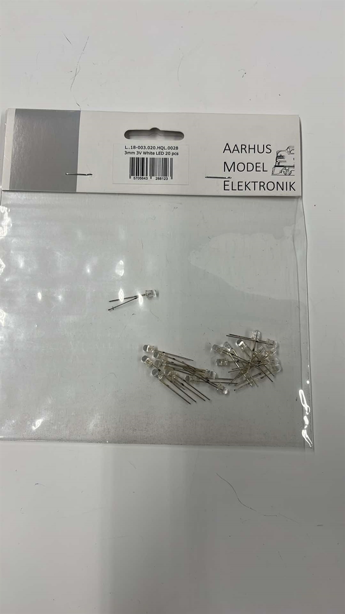 Aame 0029 LEDs, warmweiß, LED, 3 mm, 3V, 20 Stk