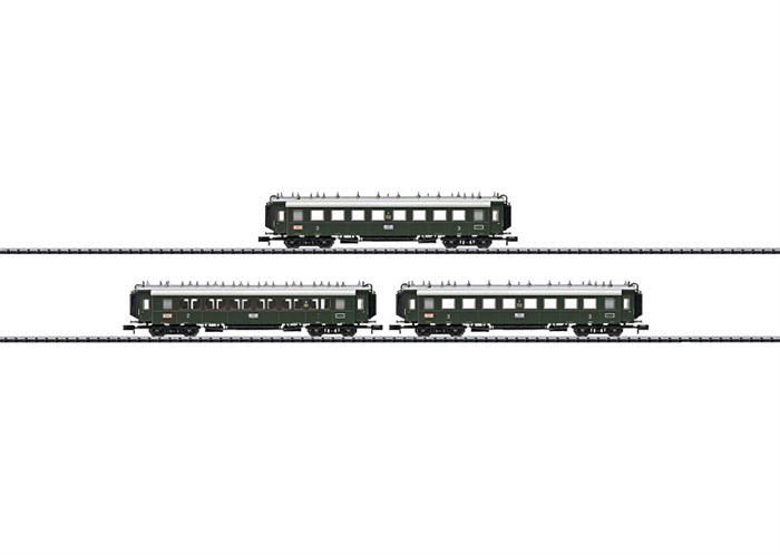 Mini Trix 15966 Wagen-Set "Bayerischer Schnellzug um 1925" Spur N 