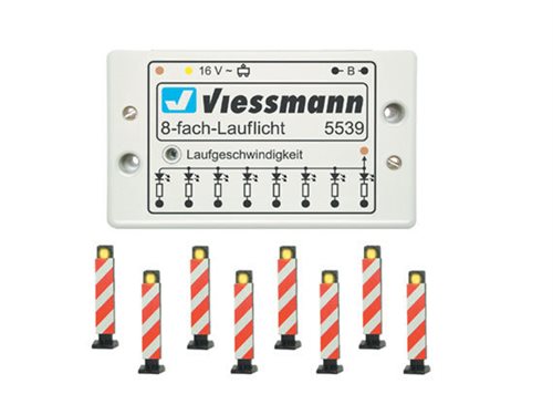 Viessmann 5040 Schrankenbalken mit eingebauten gelben LEDs und Elektronik zur Steuerung