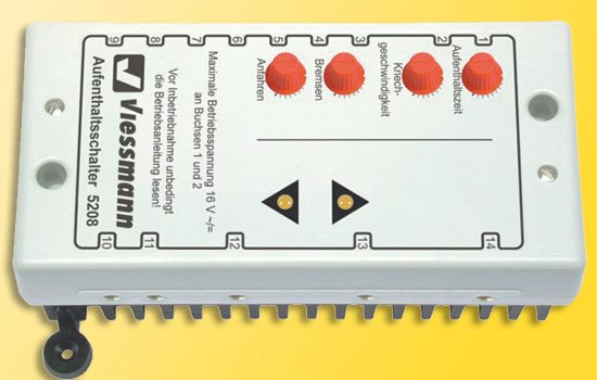 Viessmann 5208 Zeitschaltuhr für Lokstopp. Für alle Schienengrößen verwendbar