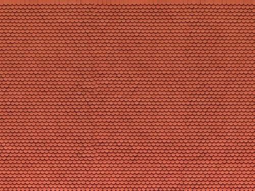 Noch 56690 3D-Karton, Ziegel, rot, 25 x 12,5 cm, H0