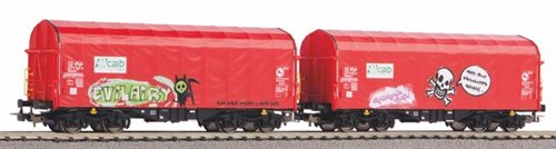 Piko 58257 2er-Set Schiebeplane Shimmns mit Graffiti Caib NS VI