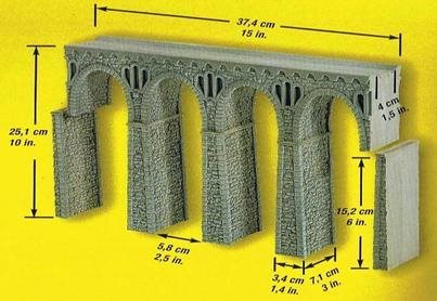 Noch 58660 Kopfsteinpflaster-Viadukt 25,1 x 37,4 cm