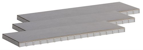 Noch 66010 Universalplattform, 3 Stück Größe 274 x 83 mm, Höhe 11 mm H0