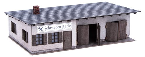 Noch 66112 Dorfwerkstatt „Schrauben Karle“ Lasercut-Bausatz H0