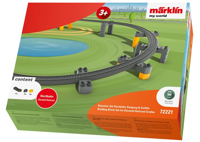 Märklin 72221 My World Bausteinset Hochbahn Steigung und Steigung