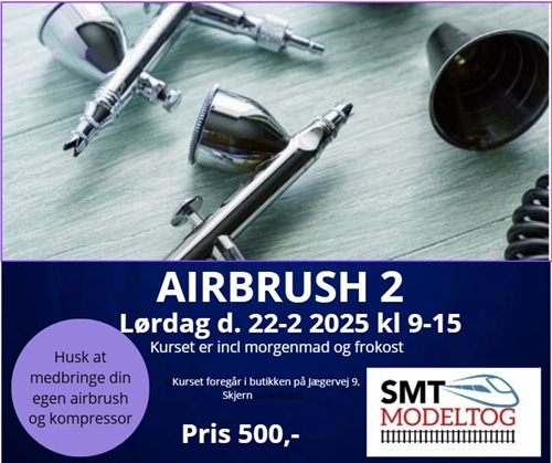 Airbrushkursus 2, Søndag d. 12-3 kl 9-15