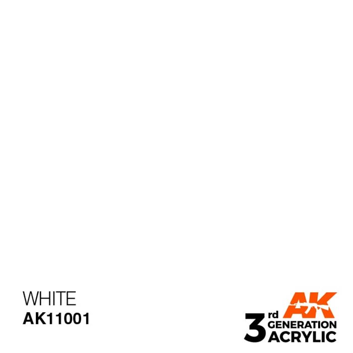 AK11001 Acrylfarbe, 17 ml, weiß - intensiv