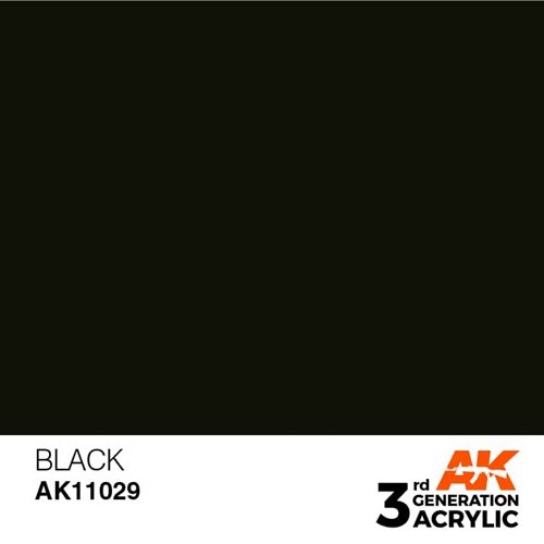AK11029 Acrylfarbe, 17 ml, schwarz - intensiv