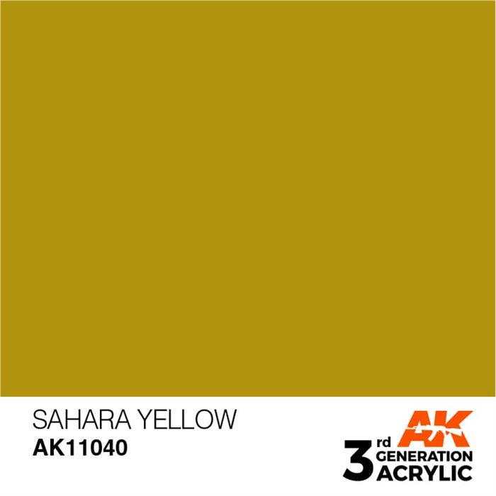 AK11040 Acrylfarbe, 17 ml, saharagelb - Standard