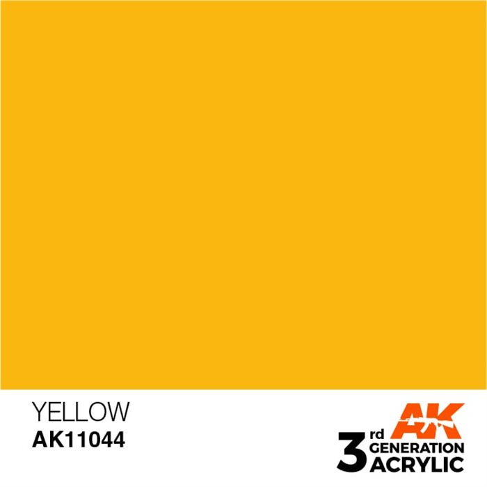 AK11044 Acrylfarbe, 17 ml, gelb - Standard