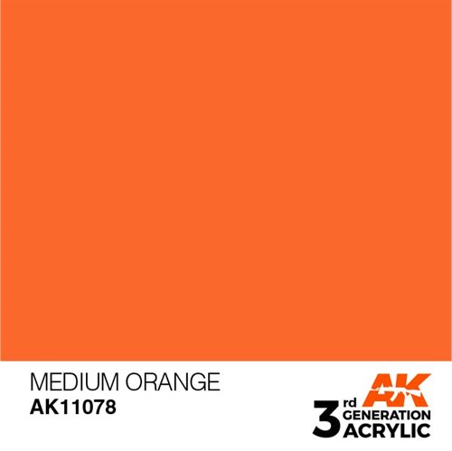 AK11078 Acrylfarbe, 17 ml, mittelorange - Standard