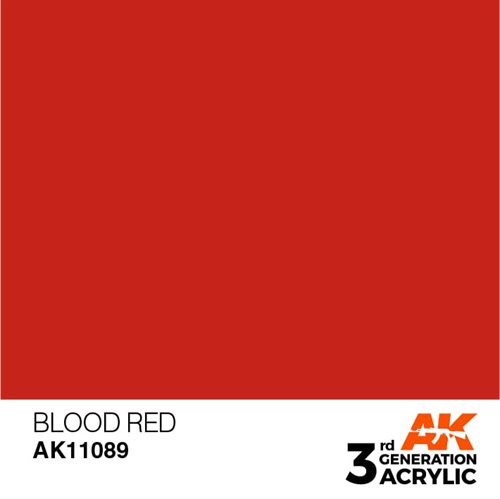 AK11089 Acrylfarbe, 17 ml, Blutrot - Standard