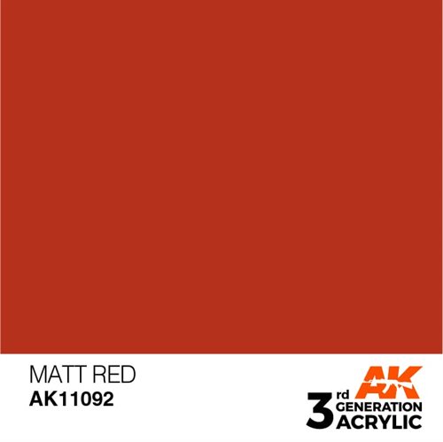 AK11092 Acrylfarbe, 17 ml, Mattrot - Standard