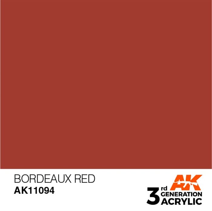 AK11094 Acrylfarbe, 17 ml, Bordeauxrot - Standard