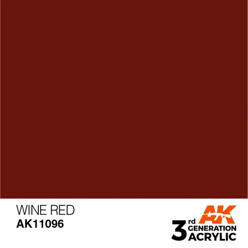 AK11096 Acrylfarbe, 17 ml, Weinrot - Standard