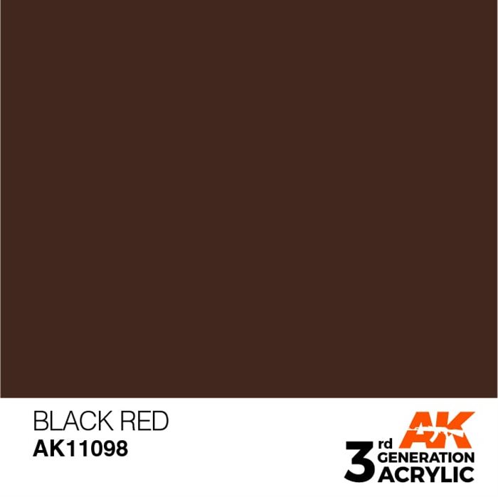 AK11098 Acrylfarbe, 17 ml, Schwarzrot - Standard