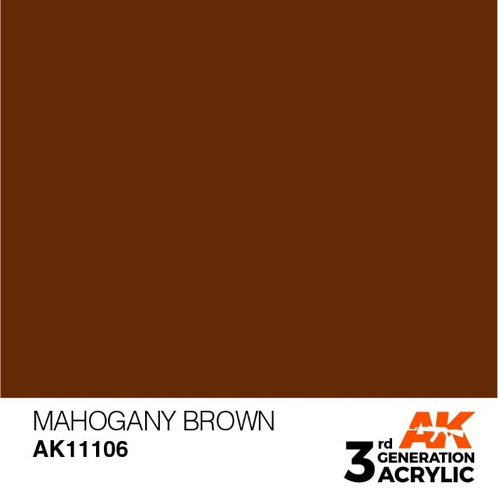 AK11106 Acrylfarbe, 17 ml, Mahagonibraun - Standard