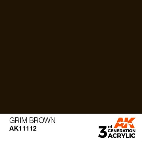 AK11112 Acrylfarbe, 17 ml, Grim Brown – Standard