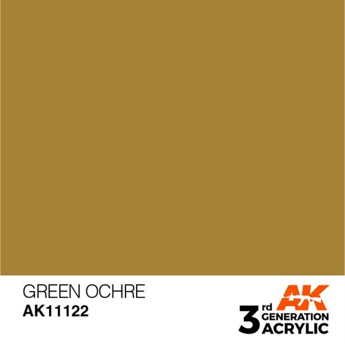 AK11122 Acrylfarbe, 17 ml, grüner Ocker - Standard