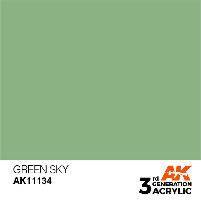 AK11134 Acrylfarbe, 17 ml, grüner Himmel – Standard