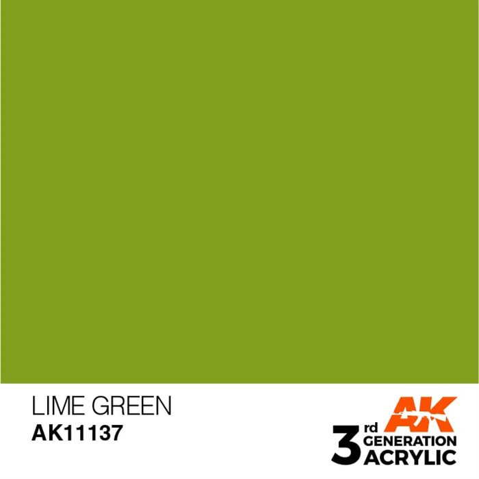 AK11137 Acrylfarbe, 17 ml, Limettengrün - Standard