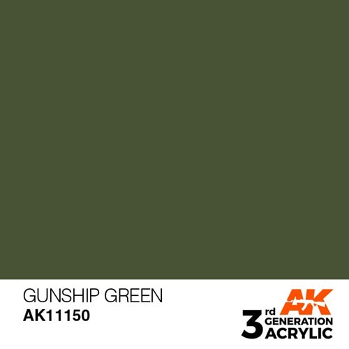 AK11150 Acrylfarbe 17 ml, Gunship Green - Standard