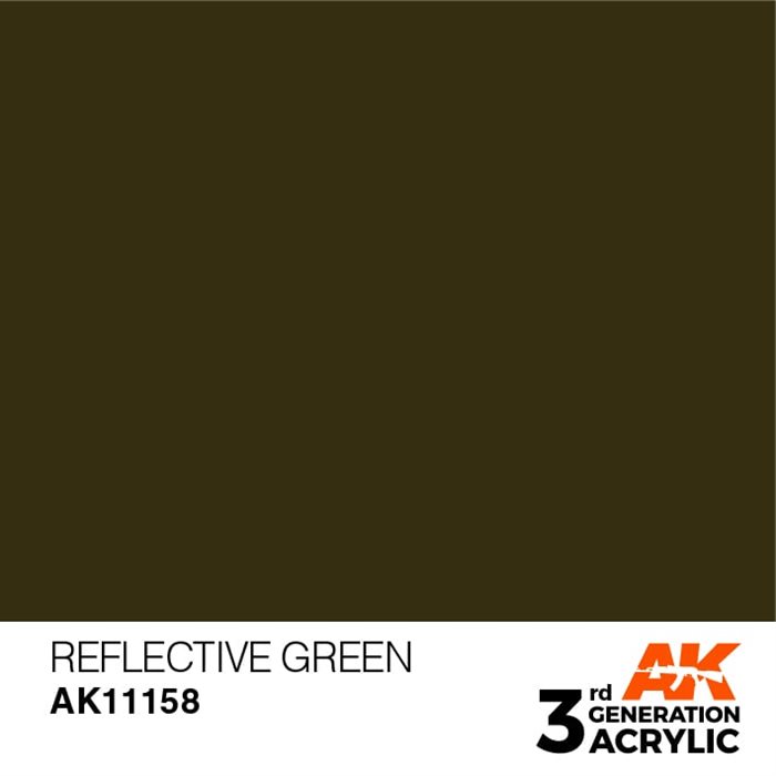 AK11158 Acrylfarbe, 17 ml, reflektierendes Grün - Standard