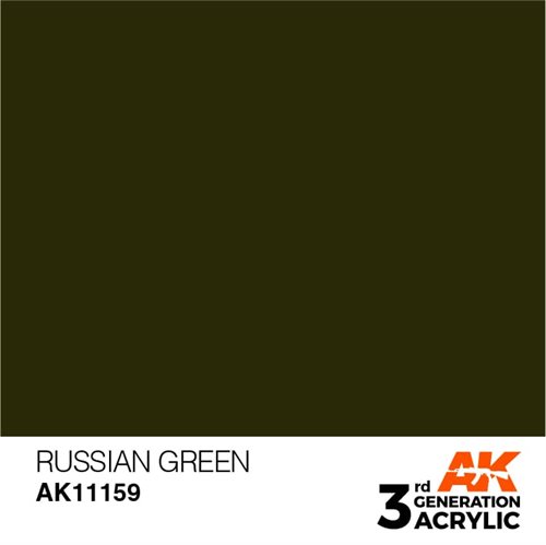 AK11159 Acrylfarbe, 17 ml, Russischgrün - Standard