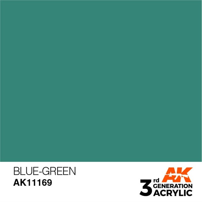 AK11169 Acrylfarbe, 17 ml, Blaugrün - Standard