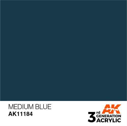 AK11184 Acrylfarbe, 17 ml, Mittelblau - Standard
