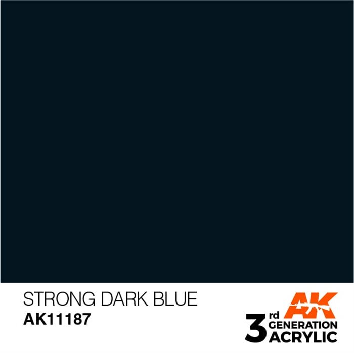 AK11187 Acrylfarbe, 17 ml, kräftiges Dunkelblau - Standard