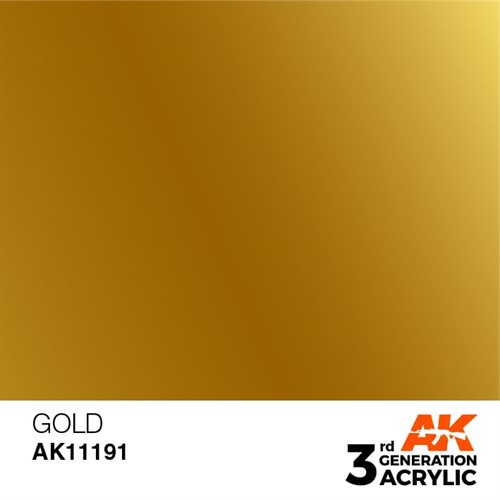 AK11191 Acrylfarbe, 17 ml, Gold - Metallic