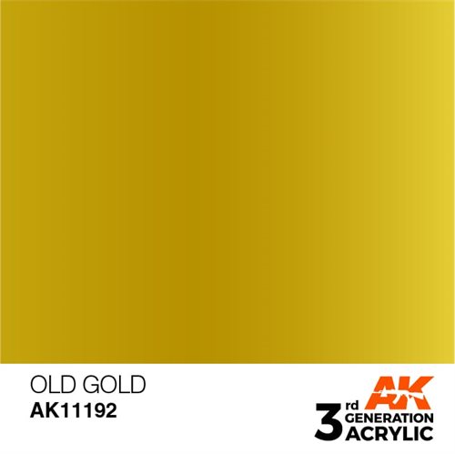 AK11192 Acrylfarbe, 17 ml, Altgold - Metallic