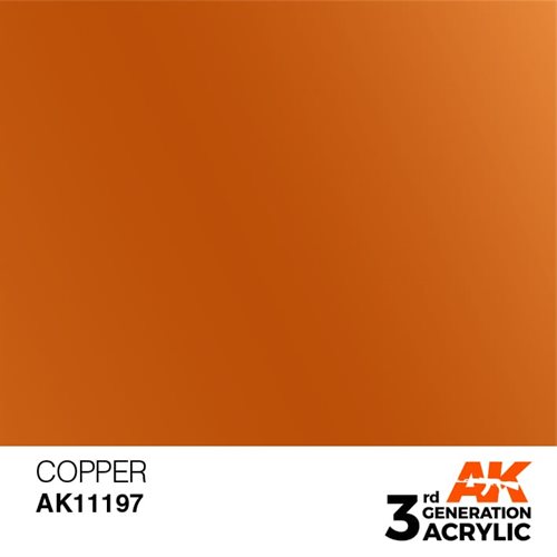 AK11197 Acrylfarbe, 17 ml, Kupfer - Metallic