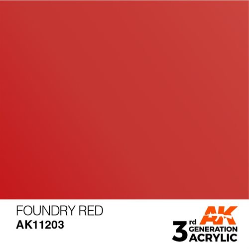 AK11203 Acrylfarbe, 17 ml, Gießereirot - Metallic